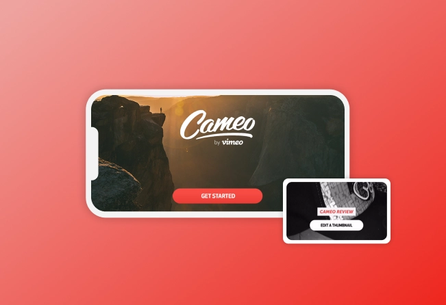 Cameo mobile app screen