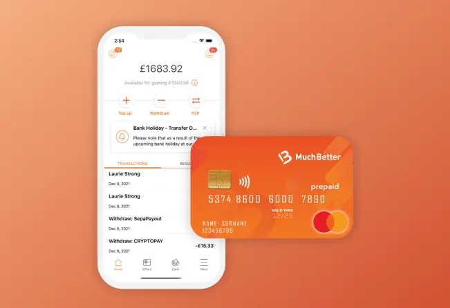 MuchBetter mobile payment app interface