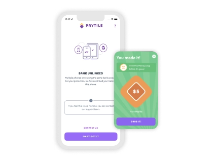 Paytile private digital wallet with reward drop functionality